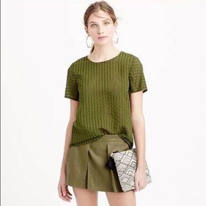 J Crew Green Linen Shorts Crossover Skort (NWT) 2